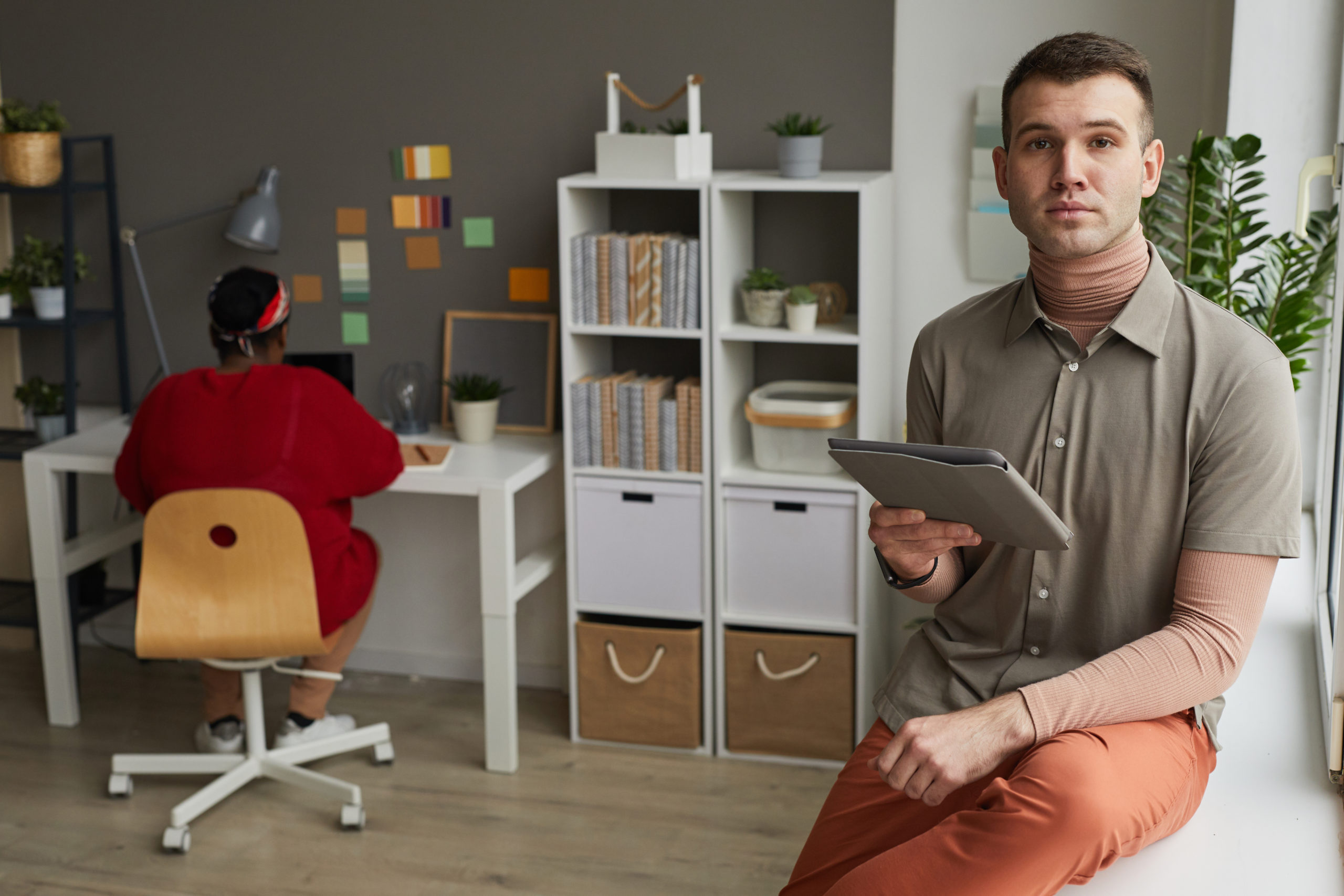 People working at office